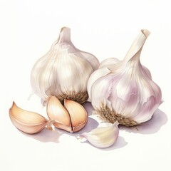 garlic watercolor