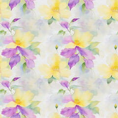 Fototapeta na wymiar seamless background with flowers