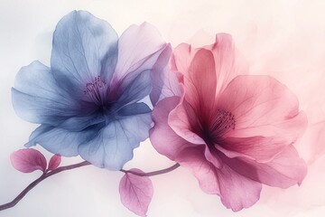 Pink and Purple Flowers in Bloom: A Celebration of Spring's Vibrant Colors Generative AI