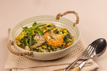 Binte Biluhuta is a Populer Corn soup Originates from the Gorontalese Cuisine, Sulawesi island, Indonesia.