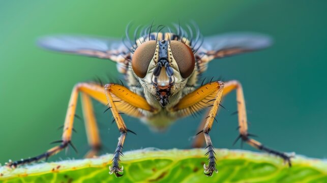 Macro Close up of House fly.