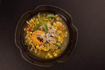 Binte Biluhuta is a Populer Corn soup Originates from the Gorontalese Cuisine, Sulawesi island, Indonesia.