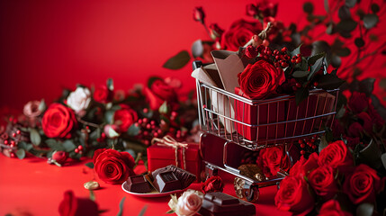 Valentine's Day, Mother's Day, birthday or other holiday shopping concept