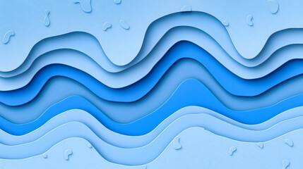 Blue water wave texture in abstract design, geometric ocean pattern with modern graphic elements, serene nature-inspired backdrop