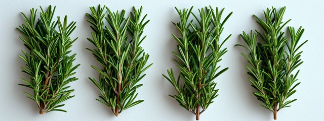 Freshly Cut Rosemary Branches Generative AI