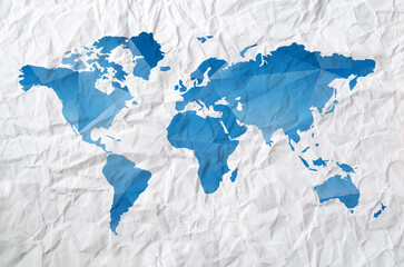 blue world map