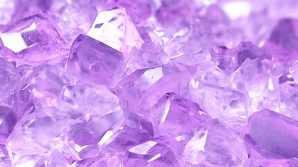 purple crystals on a purple background. Digital concept, illustration painting.
