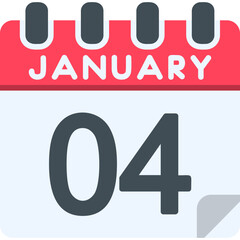 4 January Vector Icon Design
