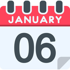 6 January Vector Icon Design