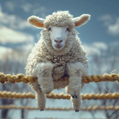 Sheep-tastic: A Flock-tastic Moment Generative AI - obrazy, fototapety, plakaty