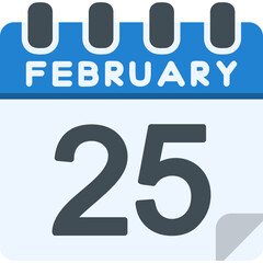 25 February Vector Icon Design