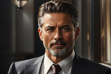 Portrait of a Confident Succesfull Businessman at the office