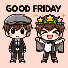 Free vector flat good friday illustration