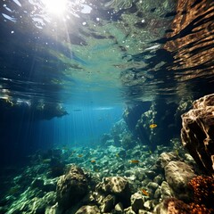 Fototapeta premium Underwater Fantasy world Beauty of creatures, Underwater Beauty, Fantasy World 