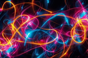 Obraz premium Vibrant Abstract Colors on Black Background