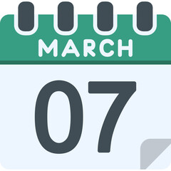 7 March Vector Icon Design