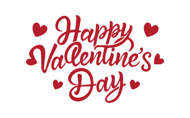 Happy Valentines Day typography vector illustration. Romantic Template design