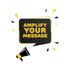 Amplify your message sign. Flat style. Vector icon