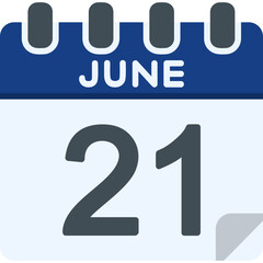 21 June Vector Icon Design