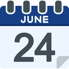 24 June Vector Icon Design