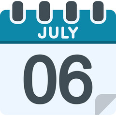 6 July Vector Icon Design