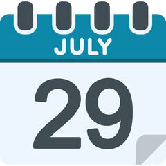 29 July Vector Icon Design