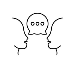 Communication icon. Outline style. Vector icon