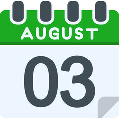 3 August Vector Icon Design