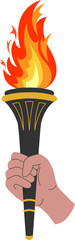 The torch in the hand