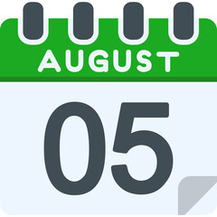 5 August Vector Icon Design
