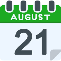 21 August Vector Icon Design