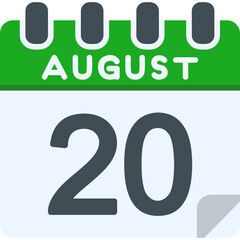 20 August Vector Icon Design