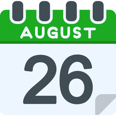 26 August Vector Icon Design