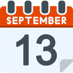 13 September Vector Icon Design