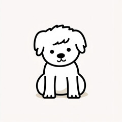 Obraz premium child with a dog logo