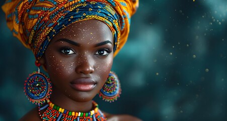 Golden Glow: A Dazzling Afro-Inspired Look for the Month of Love Generative AI