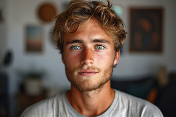 Close-up portrait of young man