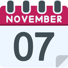 7 November Vector Icon Design