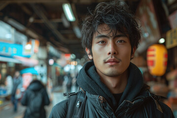 Close-up portrait of young man