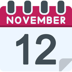 12 November Vector Icon Design