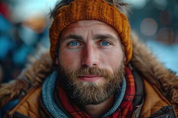 Close-up portrait of young man