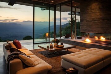 living room with a view