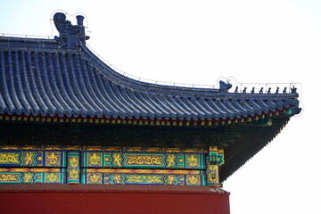 The roof of the Temple of Heaven complex is Tiantan.