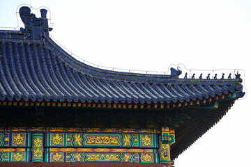 The roof of the Temple of Heaven complex is Tiantan.