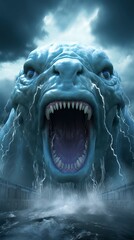 Naklejka premium Underwater Fantasy world Beauty of creatures, Underwater Beauty, Fantasy World 