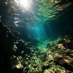 Fototapeta premium Underwater Fantasy world Beauty of creatures, Underwater Beauty, Fantasy World 
