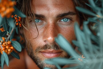 Close-up portrait of young man