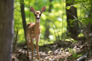 Deurstickers deer in the forest © Shawaiz