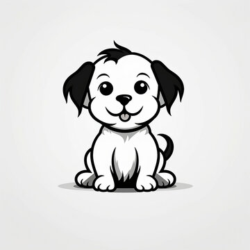 Logo dog black and white 