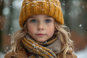 Close-up portrait of little girl